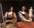 Allegorie der Malerei und Skulptur Barock Guercino